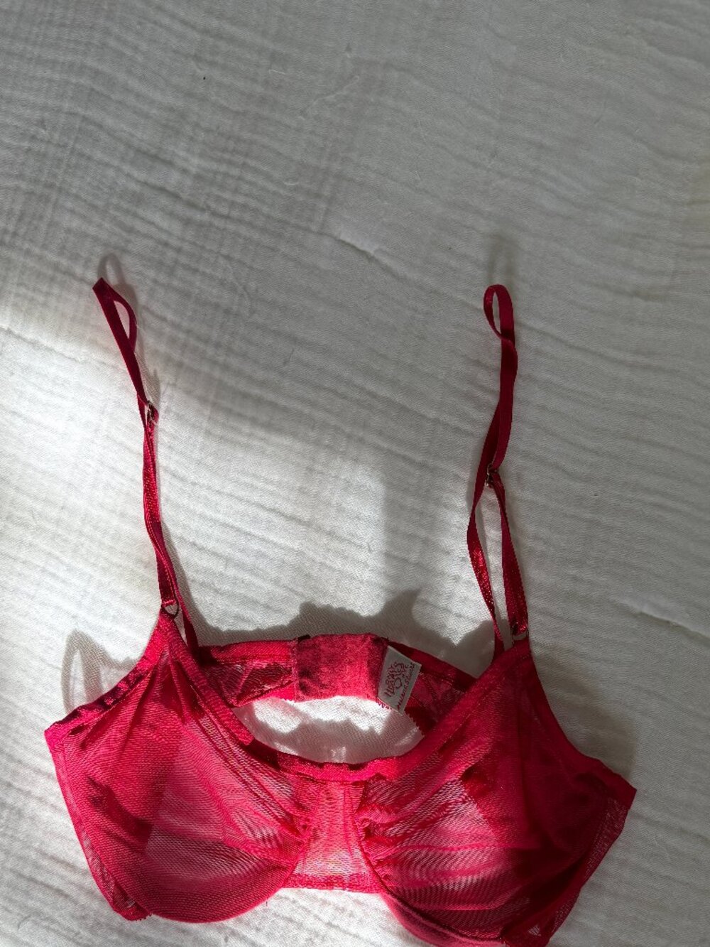 Only Hearts: Whisper Underwire Bra - Size Small - Tango Red, Black, and White